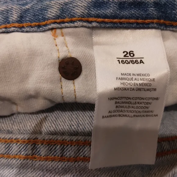 Polo Ralph Lauren Crosby short white wash distressed raw hem Stars women's 26 - Picture 3 of 5